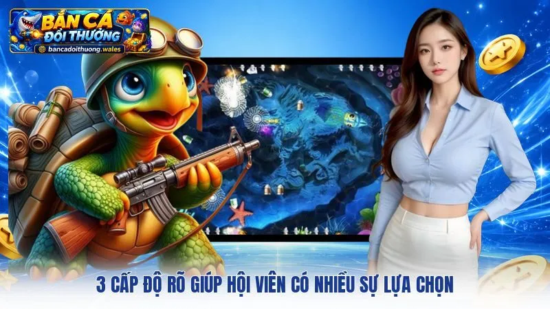 3 cấp độ rõ giúp hội viên có nhiều sự lựa chọn