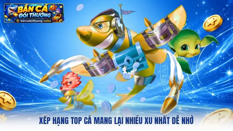 Xếp hạng top cá mang lại nhiều xu nhất dễ nhớ